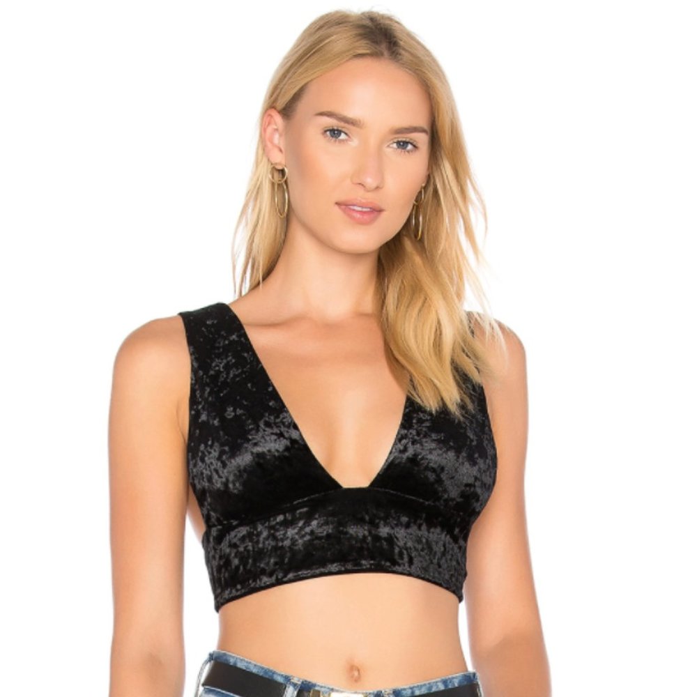 NEW NBD Siena Crop Top Black Small C3